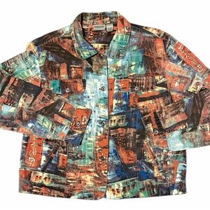 Chico’s Tokyo City Denim Jacket by Jean Paul Gaultier size Large